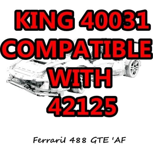 In Stock Techni FerrariI 488 GTE AF Model Technology Compatible with 42125 Creative MOC Building Blocks Bricks Toys Best Gifts