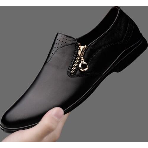 Genuine Leather shoes Men Loafers Slip On Business Casual Leather Shoes Classic Soft Moccasins Hombre Breathable Men Shoes 1