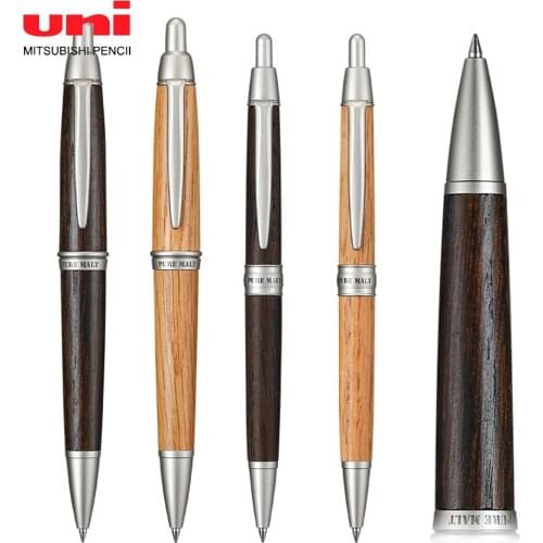 UNI PURE MALT Ballpoint Pen SS-1025 / 1015 Natural Hundred-year-old Oak Barrel Heavy-handed Ballpoint Pen Replaceable Refill