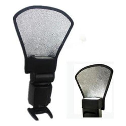 50pcs/lot Universal Camera Flash Diffuser Softbox Silver and White Reflector For all camera