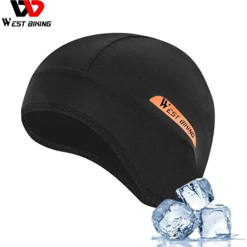 WEST BIKING Summer Ice Silk Cycling Hat Bicycle Cap UV Protection Cycling Headwear Windproof Running MTB Bike Breathable Cap