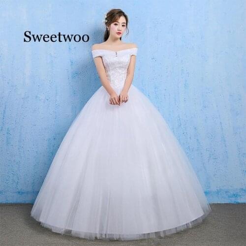 Long 2020 Lace Off-Shoulder Sweetheart Sleeveless Lace Up Dress Elegant Vestidos De Noivas