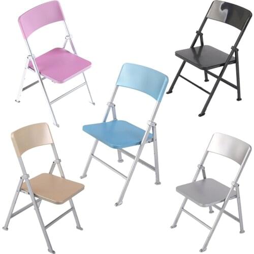 1 pc 1/6 Scale Min Dollhouse Furniture Folding Chair for Dolls Action Figures Multicolor Children Toy