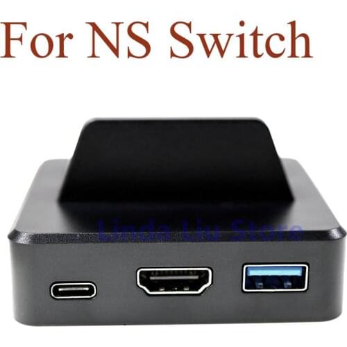 1pc Type-C Portable Charger Stand for Nintend Switch NS HDMI-compatible to TV Video Conversion Adapter Charging Dock Station
