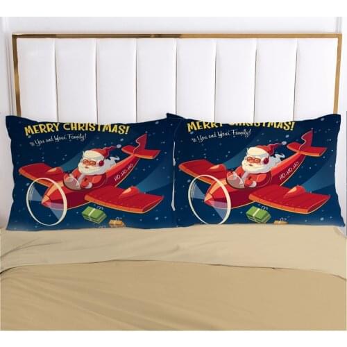 1pc Christmas santa claus Pillow cover Pillow case Bedding Pillowcase Pillowcovers decorative for home 3D HD Print fly