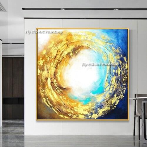 100% Handmade Oil painting abstract starry sky abstract wall art handmade image Decorate the office or living room