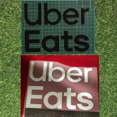 2019 MARSEILLE Sponsor UBER EATS Patch Black And White Sponsor Heat Transfer Iron Soccer Badge