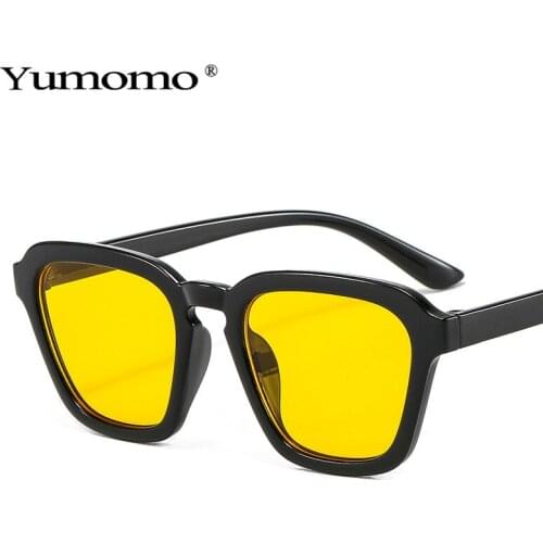 2021 Fashion Square Sunglasses Women Vintage Jelly Pink Tea Eyewear Men Clear Blue Sun Glasses Shades UV400