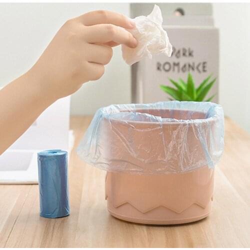 30pcs/roll Desktop Mini Garbage Bags Thickened Color Small Disposable Plastic Garbage Bags