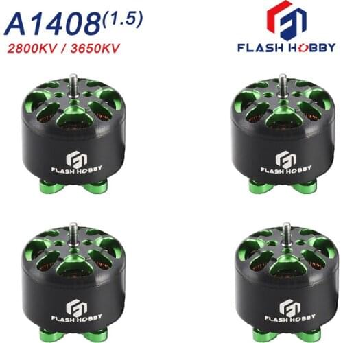 4PCS/lot FLASHHOBBY Arthur Series A1408 2800KV 3650KV Brushless Motor For RC DIY FPV Racing Drone Bwhoop Quadcopter