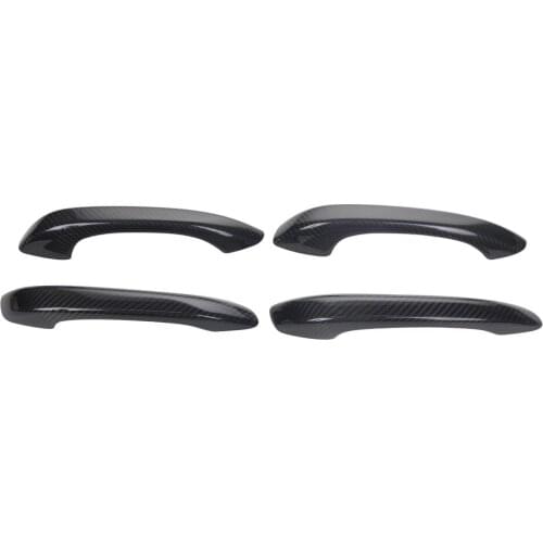 4pcs Real Dry Carbon Fiber Door Handle Cover Trim Car Modification for Porsche Macan 2014-2020 Car Accessories