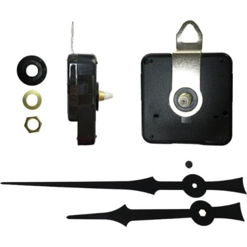 50 pcs/lot Wholesale Household accessories Scan the mute Quartz Wall Clock Movement Kit Spindle Mechanism shaft with metal hook