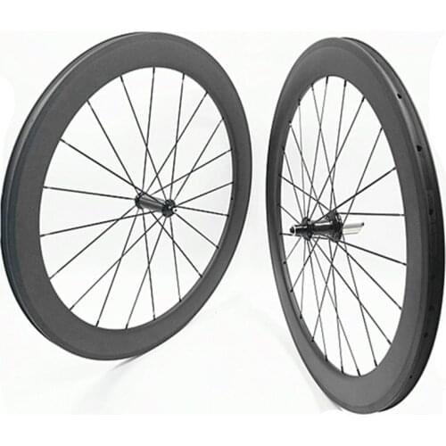700c 60mm clincher tubeless 25mm width carbon wheels AC3 brake side R36 ceramics hub 1670g 1432 Spoke carbon wheelset