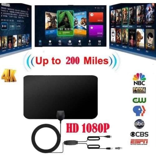 Kuulee 1080P 200 Mile Range Antenna TV Digital HD Skywire 4K Antena Digital Indoor HDTV