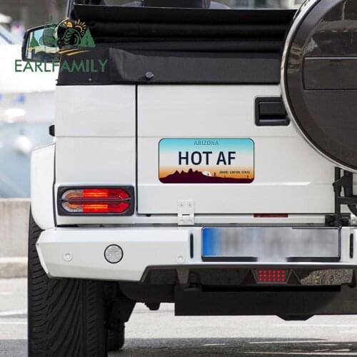 EARLFAMILY 25cm x 11.9cm for HOT AF License Plate Car Stickers Vinyl Car Wrap Decal Air Conditioner Occlusion Scratch Graphics