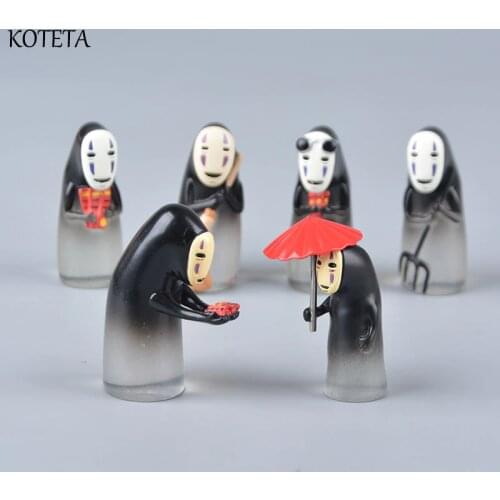 Koteta Japanese Anime Hayao Miyazaki Cartoon Spirited Away No Face Man Resin Action Figure Collectible Kids Toys Christmas Gift