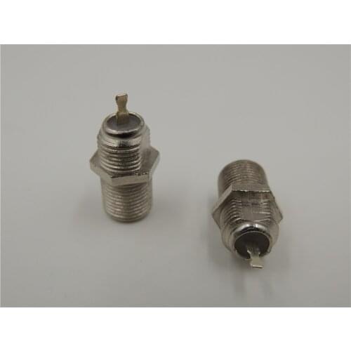 F Type Chassis Panel Mount Female Socket Solder TV Coax Termination Connector