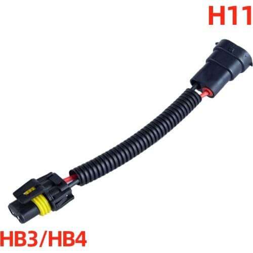 H11 To 9005 HB3 9006 HB4 Conversion Connector Wiring Harness Headlight Fog Light Plug 2.5mm Good Quality Cable Socket Connector