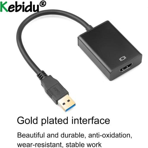 Hot USB 3.0 to HDMI-compatible Adapter Converter Cable HD 1080P USB To HDMI-compatible External Video Card Multi Monitor Adapter