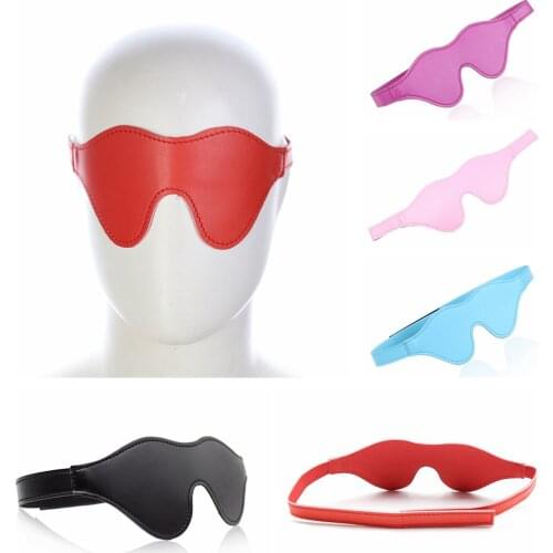 PU Cover Eyes Female Velcro Leather Eye Mask Couple Toy Sleep Mask Shading