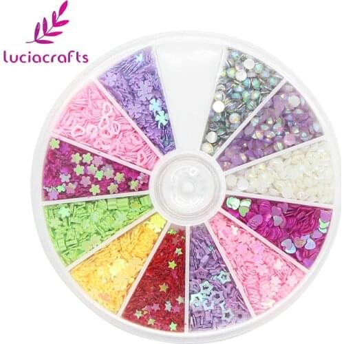 Lucia crafts Random Mixed Color Combination of 8.5g Rainbow Cup Sequins+150pcs Rhinestone Party/Wedding Confetti F1011
