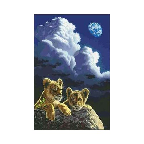 New Needlework,Two Leopard Animal 14CT Counted For embroidery,Set DIY Cross stitch kits,Art Pattern Cross-Stitching decor