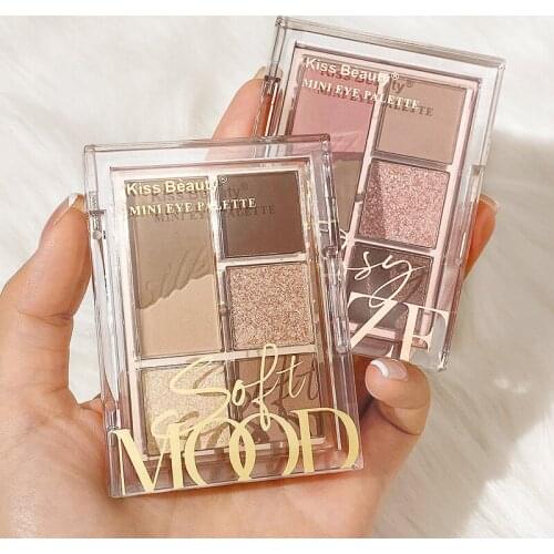 6 Color Matte Eye Shadow Palette Dry Rose Tender Mood Acrylic Shell Glitter Shimmer Eyeshadow Makeup Set Korean Cosmetics TSLM1