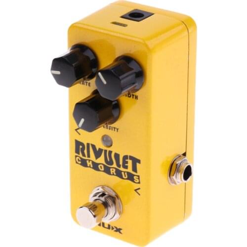 Guitar Chorus Effect Pedal 3 Modes Digital Reverb Effects Processor For Electric Guitars, DC 9V (Yellow)