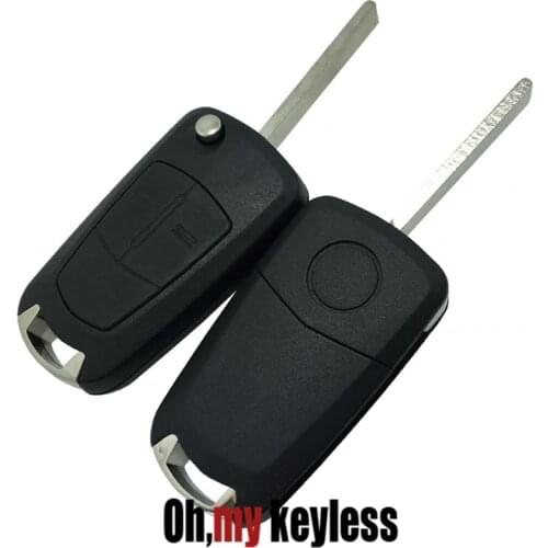 Replacement remote control key case for opel Vauxhall Corsa Astra Vectra Zafira Omega 2 Button flip key shell