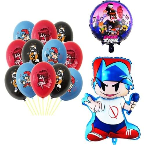Friday Night Funkin Party Supplies Hot Game Flag Happy Birthday Banner Balloons Party Decorations Kids Boy Toy Foil Latex Ballon