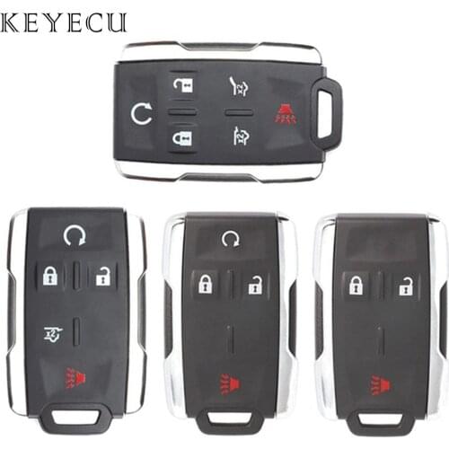 Keyecu Smart Remote Key Shell Case with 3 4 5 6 Buttons for Chevrolet Escalade ESV Silverado Sierra Suburban Tahoe 2015