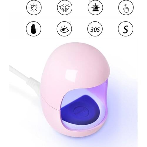 Egg Shape Phototherapy Lamp Mini LED Nail Lamp 3w Timing Light Therapy Machine 1m Micro USB Port For Android Phones Data Line
