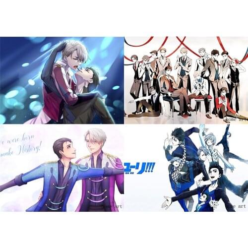 Yuri on ice Poster Clear Image Wall Stickers Home Decoration High Quality Prints White Coated Paper home art Brand