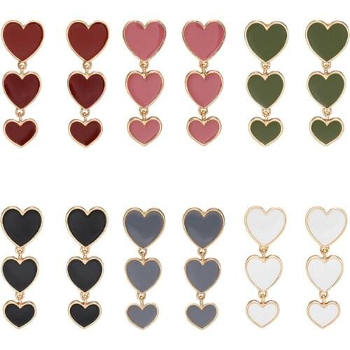 2020 New Ladies Heart Clip Earrings Fashion Simple No Pierced Earrings Pendant Metal Ear Clips for Womens Party Dating Jewelry