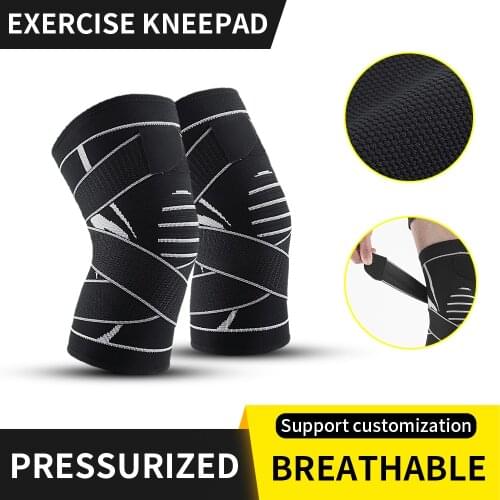 1Pc Kneepad Elastic Silicone Pressurized Knee Pads Knee Support for Basketball Vollyball Running Arthritis Muscle Joint Brace