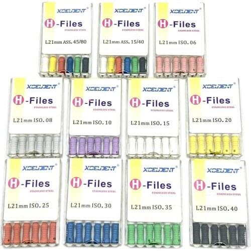 21mm Dental H Files Root Canal Endo Files Dental Hand Files Stainless Steel H Files Dentist Tool