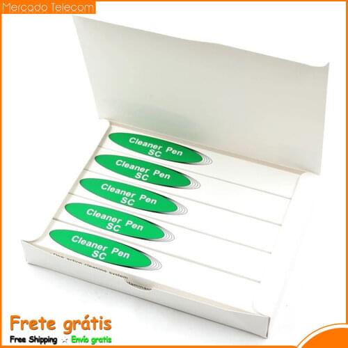 One-Click Fiber 5PCS Optic Connector Cleaner Pen 800 times for SC ST FC 2.5mm and LC 1.25mm Adapters Universal Cleaner tool