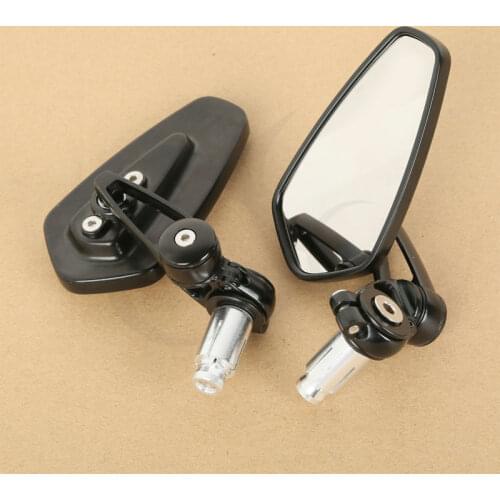 7/8" 22mm Universal Motorcycle CNC Aluminum Handle Bar End Rearview Side Mirrors