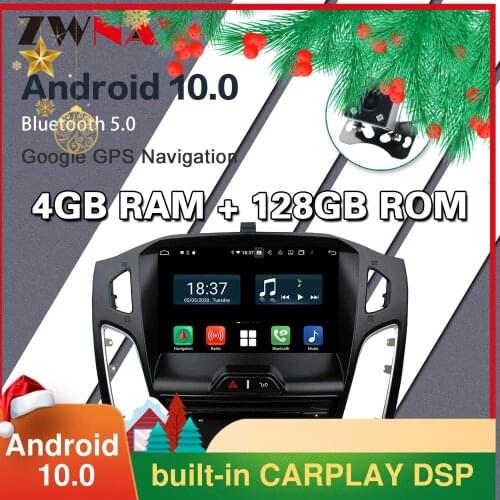 ZWNAV 4G 64G Android 10 For Ford Focus 3 Mk 3 2011-2019 Car Radio Multimedia Video Player Navigation GPS