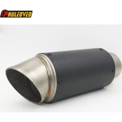 Length:250mm ID: 51mm 54mm 57mm 61mm 63mm 65mm Customized Motorcycle Exhaust Muffler Carbon Fiber Motorbike Mufflers Exhaust