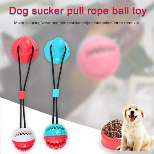 Dog Toys Dog Sucker Molar Toy Chew Toy Pet Double Drawstring Leaking Ball Dog Toys for Aggressive Chewers Bite Resistant