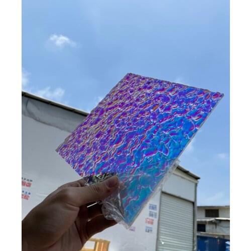 Laser Plexiglass Rainbow Board Acryli (PMMA)Iridescent Rock Grain Surface Sheet,Customize Oргстекло For DIY Advertising/Decorate