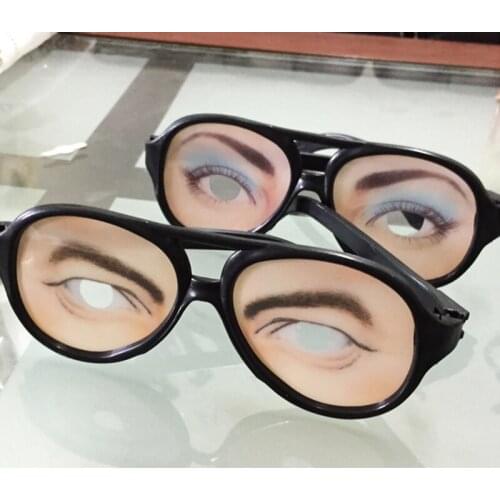 Hot Sale Men And Women Funny Glasses Christmas April Fools Day Whole Person Toys Plastic 2/3d Performance Props