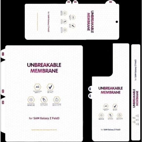 No Fingerprint Matte Hydrogel Film For Samsung Galaxy Z Fold 3 Full Cover Screen Protector Front & Back Soft TPU