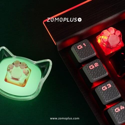 ZOMO PLUS Key cap mechanical keyboards keycap personality design,Q Meng 3D printing Christmas cat paw keycaps Cherry MX axis
