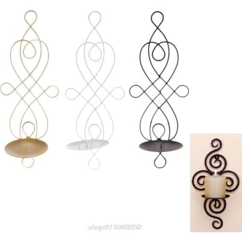 Metal Iron Candlestick Hanging Wall Sconce Candle Holder Home Decor Ornaments J21 21 Dropshipping