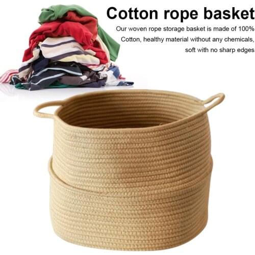 Multifunction Cotton Flowerpot Storage Basket Cotton Laundry Basket Desktop Storage Box Kids Toys Sundries Organizer Basket