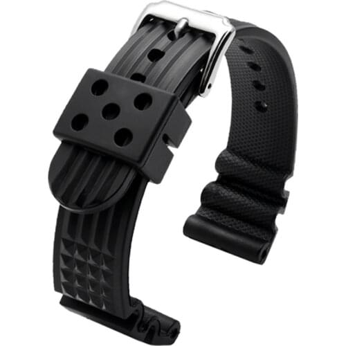 For MM300 SBDX001/012/01 6105 SOFT Rubber Waffle Watch Band for 22MM Watchband