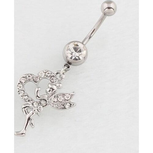 New Fashion Personality Cute Rhinestone Fairy Belly Rings for Women Body Piecing Jewelry