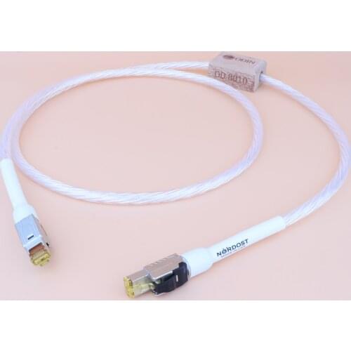 One pc Nordost ODIN Silver Plated Conductor Ethernet Cable Cat8 Speed Lan Cable RJ45 Network Patch Cable